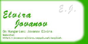 elvira jovanov business card